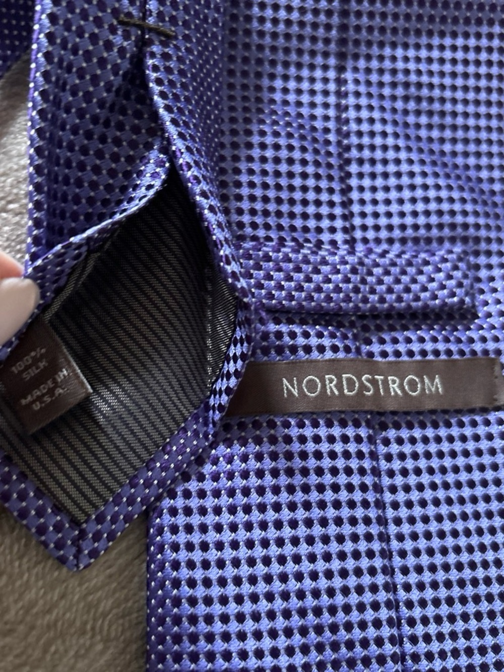 Nordstrom Men's Deep Purple Dotted Dress Shirt
